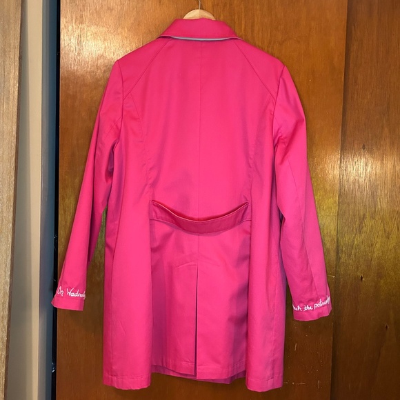 "On Wednesdays We.... Smash the Patriarchy"  Vintage Pink Trench - Picture 5 of 11